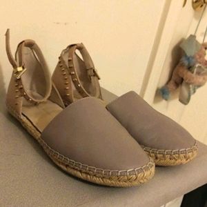 Kenneth Cole Leather Studded Espadrilles